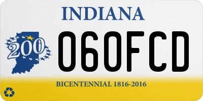 IN license plate 060FCD