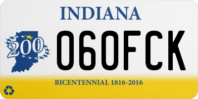 IN license plate 060FCK
