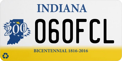 IN license plate 060FCL