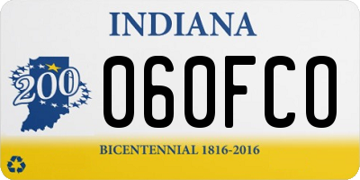 IN license plate 060FCO