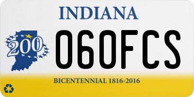 IN license plate 060FCS