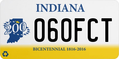 IN license plate 060FCT
