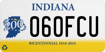 IN license plate 060FCU