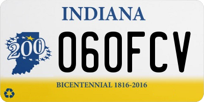 IN license plate 060FCV