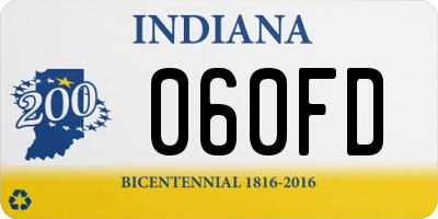 IN license plate 060FD