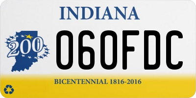 IN license plate 060FDC