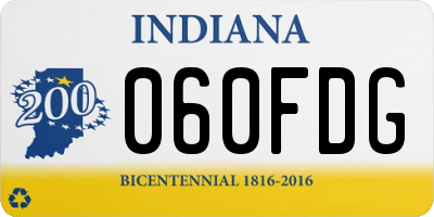 IN license plate 060FDG