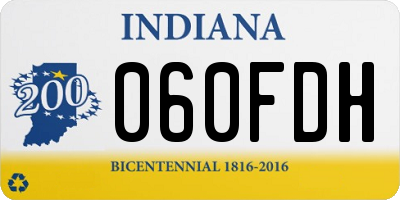 IN license plate 060FDH