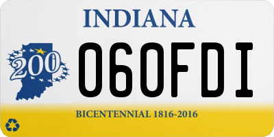 IN license plate 060FDI