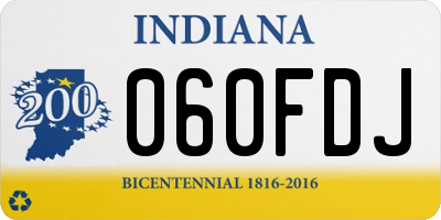 IN license plate 060FDJ