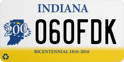 IN license plate 060FDK