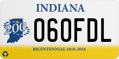IN license plate 060FDL