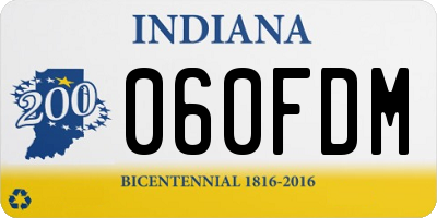 IN license plate 060FDM