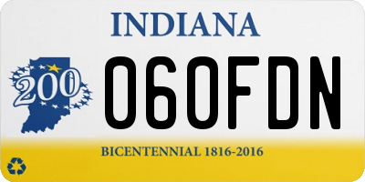 IN license plate 060FDN
