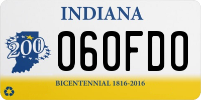 IN license plate 060FDO