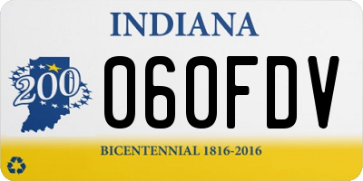 IN license plate 060FDV