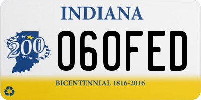 IN license plate 060FED