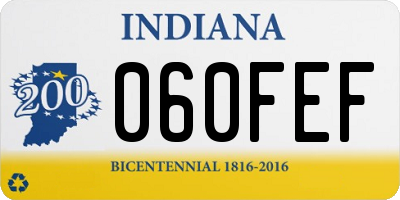 IN license plate 060FEF