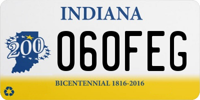 IN license plate 060FEG