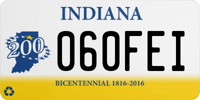 IN license plate 060FEI