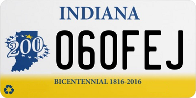 IN license plate 060FEJ