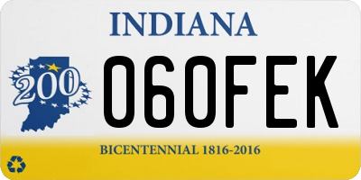 IN license plate 060FEK