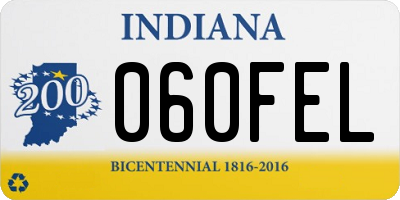 IN license plate 060FEL