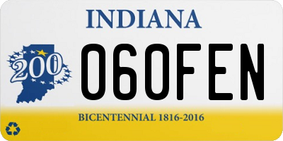 IN license plate 060FEN