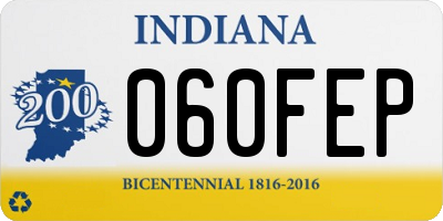 IN license plate 060FEP