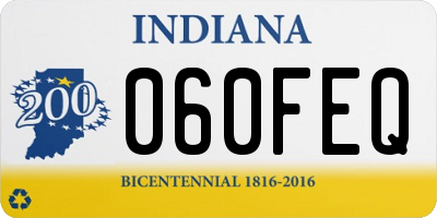 IN license plate 060FEQ