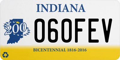 IN license plate 060FEV