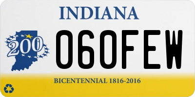 IN license plate 060FEW