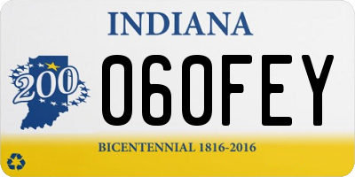 IN license plate 060FEY