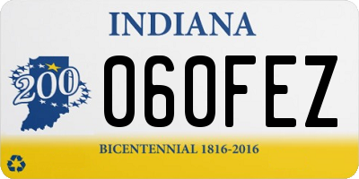 IN license plate 060FEZ