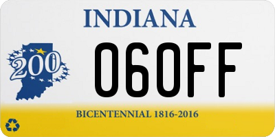 IN license plate 060FF