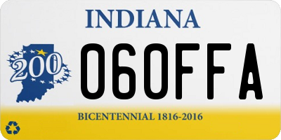 IN license plate 060FFA