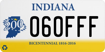 IN license plate 060FFF