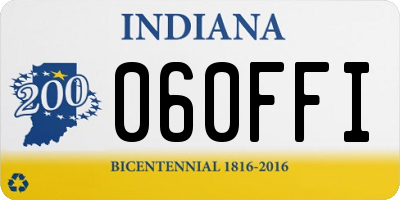 IN license plate 060FFI