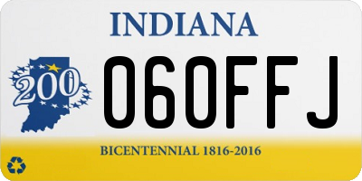 IN license plate 060FFJ
