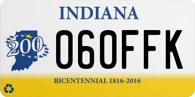 IN license plate 060FFK
