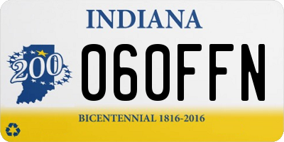 IN license plate 060FFN