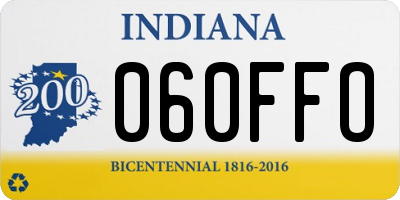 IN license plate 060FFO