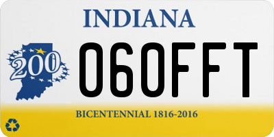 IN license plate 060FFT