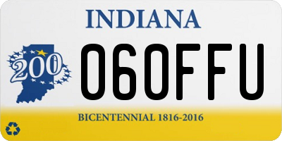 IN license plate 060FFU