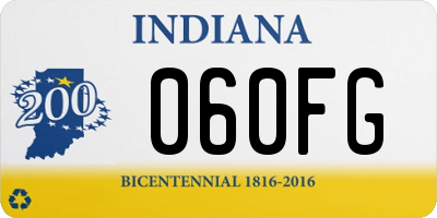 IN license plate 060FG