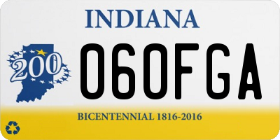 IN license plate 060FGA
