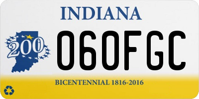 IN license plate 060FGC