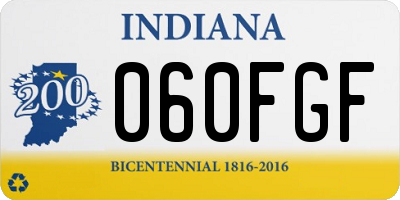 IN license plate 060FGF