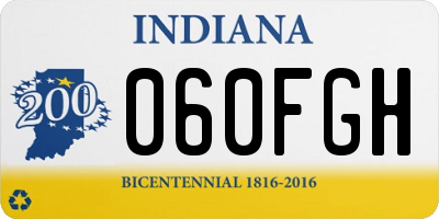 IN license plate 060FGH