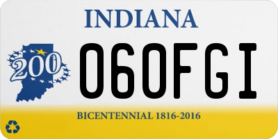 IN license plate 060FGI